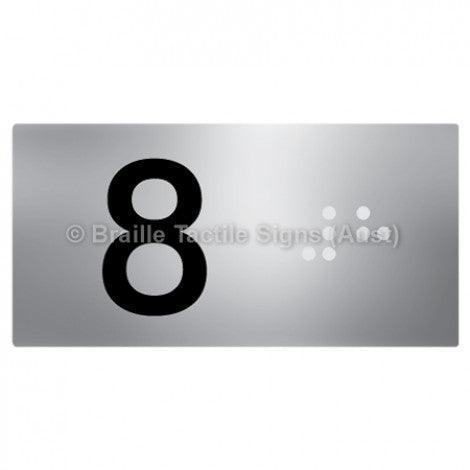 Braille Sign Lift Button Signs (B,G,P,1-10) 8 - Braille Tactile Signs (Aust) - BTS189-08-aliS - Fully Custom Signs - Fast Shipping - High Quality - Australian Made &amp; Owned