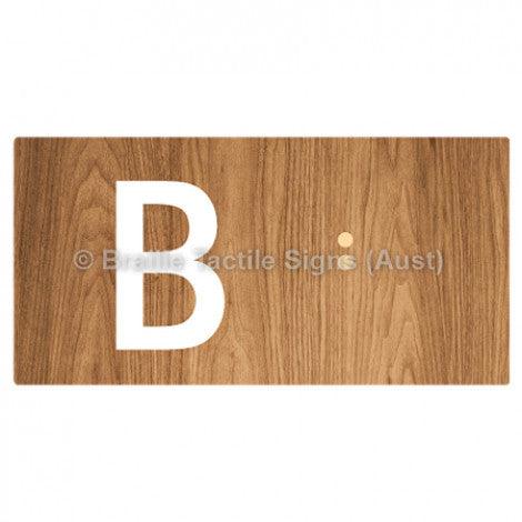 Braille Sign Lift Button Signs (B,G,P,1-10) B - Braille Tactile Signs (Aust) - BTS189-B-wdg - Fully Custom Signs - Fast Shipping - High Quality - Australian Made &amp; Owned