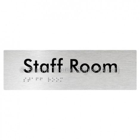 Braille Sign Staff Room - Braille Tactile Signs (Aust) - BTS190-aliB - Fully Custom Signs - Fast Shipping - High Quality - Australian Made &amp; Owned