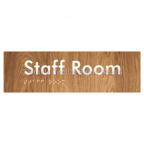 Braille Sign Staff Room - Braille Tactile Signs (Aust) - BTS190-wdg - Fully Custom Signs - Fast Shipping - High Quality - Australian Made &amp; Owned