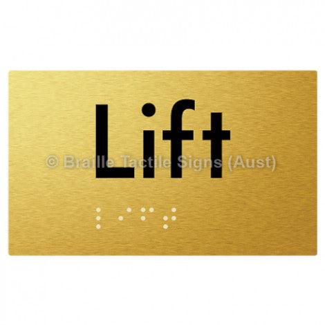 Braille Sign Lift - Braille Tactile Signs (Aust) - BTS20-aliG - Fully Custom Signs - Fast Shipping - High Quality - Australian Made &amp; Owned