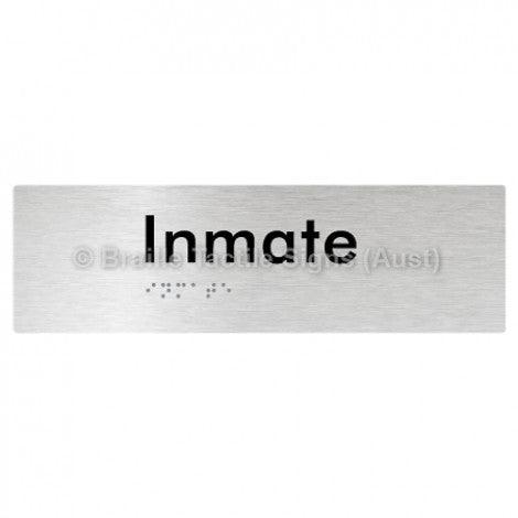 Braille Sign Inmate - Braille Tactile Signs (Aust) - BTS219-aliB - Fully Custom Signs - Fast Shipping - High Quality - Australian Made &amp; Owned