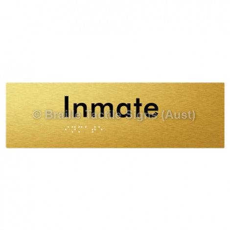 Braille Sign Inmate - Braille Tactile Signs (Aust) - BTS219-aliG - Fully Custom Signs - Fast Shipping - High Quality - Australian Made &amp; Owned