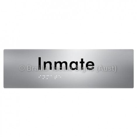 Braille Sign Inmate - Braille Tactile Signs (Aust) - BTS219-aliS - Fully Custom Signs - Fast Shipping - High Quality - Australian Made &amp; Owned