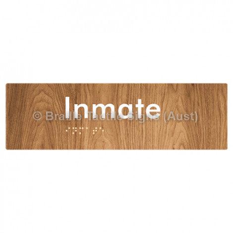 Braille Sign Inmate - Braille Tactile Signs (Aust) - BTS219-wdg - Fully Custom Signs - Fast Shipping - High Quality - Australian Made &amp; Owned