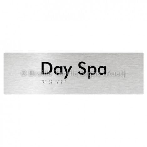 Braille Sign Day Spa - Braille Tactile Signs (Aust) - BTS227-aliB - Fully Custom Signs - Fast Shipping - High Quality - Australian Made &amp; Owned