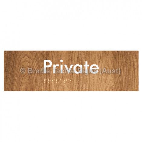 Braille Sign Private - Braille Tactile Signs (Aust) - BTS22-wdg - Fully Custom Signs - Fast Shipping - High Quality - Australian Made &amp; Owned