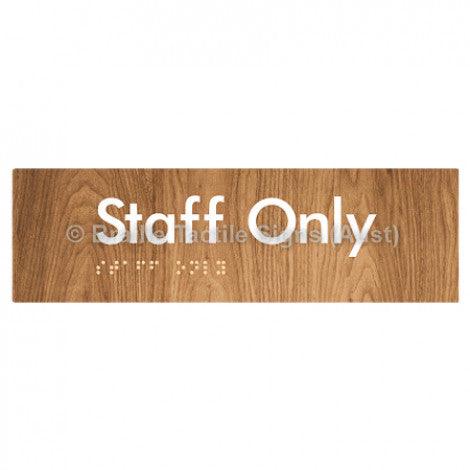 Braille Sign Staff Only - Braille Tactile Signs (Aust) - BTS23-wdg - Fully Custom Signs - Fast Shipping - High Quality - Australian Made &amp; Owned