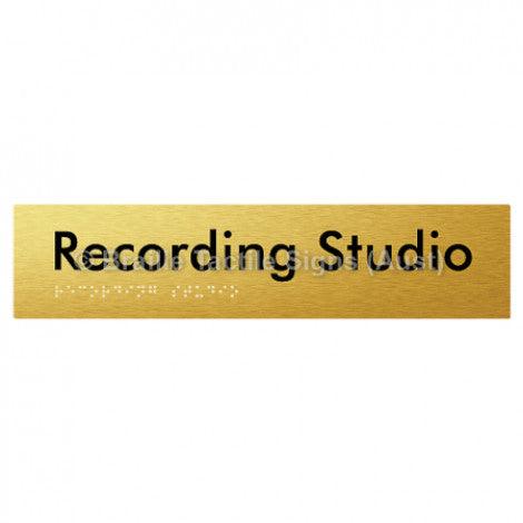 Braille Sign Recording Studio - Braille Tactile Signs (Aust) - BTS241-aliG - Fully Custom Signs - Fast Shipping - High Quality - Australian Made &amp; Owned