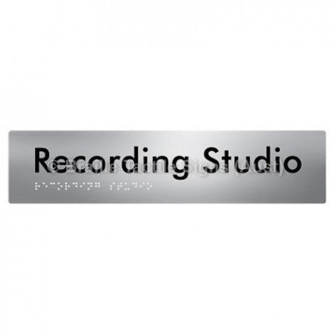 Braille Sign Recording Studio - Braille Tactile Signs (Aust) - BTS241-aliS - Fully Custom Signs - Fast Shipping - High Quality - Australian Made &amp; Owned