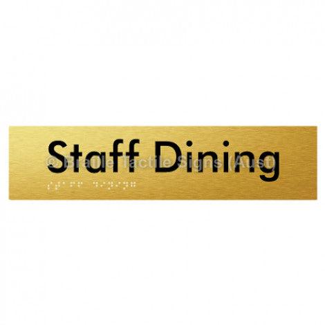 Braille Sign Staff Dining - Braille Tactile Signs (Aust) - BTS243-aliG - Fully Custom Signs - Fast Shipping - High Quality - Australian Made &amp; Owned