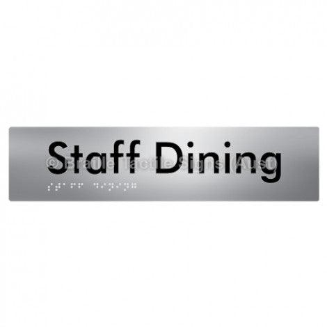 Braille Sign Staff Dining - Braille Tactile Signs (Aust) - BTS243-aliS - Fully Custom Signs - Fast Shipping - High Quality - Australian Made &amp; Owned