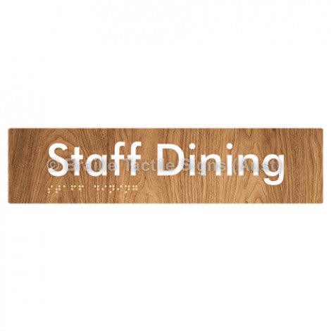 Braille Sign Staff Dining - Braille Tactile Signs (Aust) - BTS243-wdg - Fully Custom Signs - Fast Shipping - High Quality - Australian Made &amp; Owned