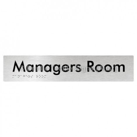 Braille Sign Managers Room - Braille Tactile Signs (Aust) - BTS244-aliB - Fully Custom Signs - Fast Shipping - High Quality - Australian Made &amp; Owned