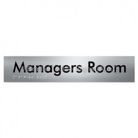 Braille Sign Managers Room - Braille Tactile Signs (Aust) - BTS244-aliS - Fully Custom Signs - Fast Shipping - High Quality - Australian Made &amp; Owned