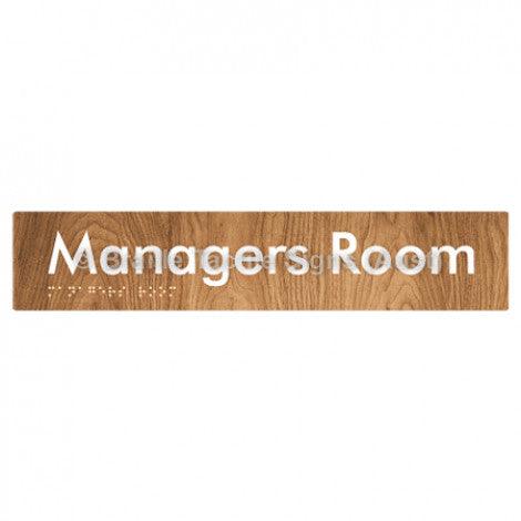 Braille Sign Managers Room - Braille Tactile Signs (Aust) - BTS244-wdg - Fully Custom Signs - Fast Shipping - High Quality - Australian Made &amp; Owned