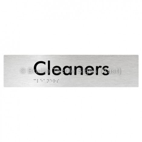 Braille Sign Cleaners - Braille Tactile Signs (Aust) - BTS245-blu - Fully Custom Signs - Fast Shipping - High Quality - Australian Made &amp; Owned