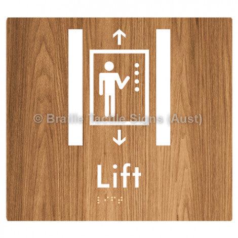Braille Sign Lift - Braille Tactile Signs (Aust) - BTS247-wdg - Fully Custom Signs - Fast Shipping - High Quality - Australian Made &amp; Owned
