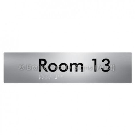 Braille Sign Room 13 - Braille Tactile Signs (Aust) - BTS248-13-aliS - Fully Custom Signs - Fast Shipping - High Quality - Australian Made &amp; Owned