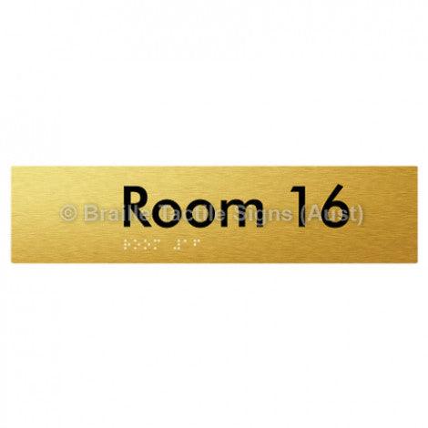 Braille Sign Room 16 - Braille Tactile Signs (Aust) - BTS248-16-aliG - Fully Custom Signs - Fast Shipping - High Quality - Australian Made &amp; Owned