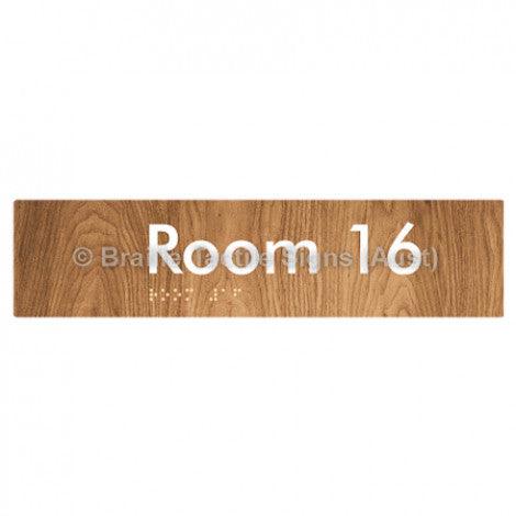 Braille Sign Room 16 - Braille Tactile Signs (Aust) - BTS248-16-wdg - Fully Custom Signs - Fast Shipping - High Quality - Australian Made &amp; Owned