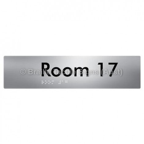 Braille Sign Room 17 - Braille Tactile Signs (Aust) - BTS248-17-aliS - Fully Custom Signs - Fast Shipping - High Quality - Australian Made &amp; Owned