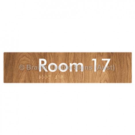 Braille Sign Room 17 - Braille Tactile Signs (Aust) - BTS248-17-wdg - Fully Custom Signs - Fast Shipping - High Quality - Australian Made &amp; Owned