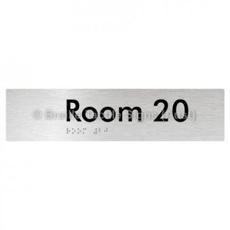 Braille Sign Room 20 - Braille Tactile Signs (Aust) - BTS248-20-aliB - Fully Custom Signs - Fast Shipping - High Quality - Australian Made &amp; Owned