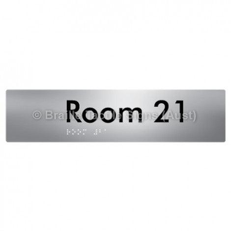 Braille Sign Room 21 - Braille Tactile Signs (Aust) - BTS248-21-aliS - Fully Custom Signs - Fast Shipping - High Quality - Australian Made &amp; Owned