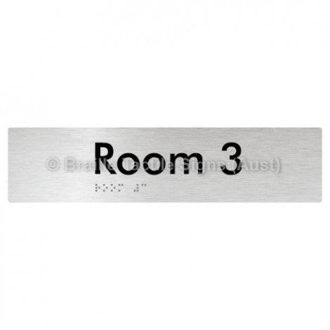 Braille Sign Room 3 - Braille Tactile Signs (Aust) - BTS248-03-aliB - Fully Custom Signs - Fast Shipping - High Quality - Australian Made &amp; Owned