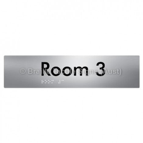 Braille Sign Room 3 - Braille Tactile Signs (Aust) - BTS248-03-aliS - Fully Custom Signs - Fast Shipping - High Quality - Australian Made &amp; Owned