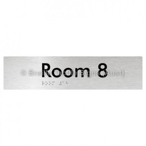 Braille Sign Room 8 - Braille Tactile Signs (Aust) - BTS248-08-aliB - Fully Custom Signs - Fast Shipping - High Quality - Australian Made &amp; Owned