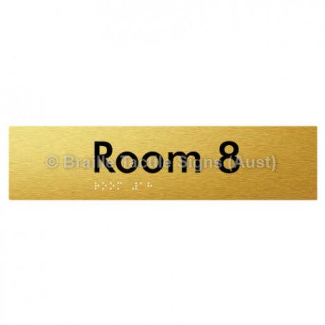 Braille Sign Room 8 - Braille Tactile Signs (Aust) - BTS248-08-aliG - Fully Custom Signs - Fast Shipping - High Quality - Australian Made &amp; Owned