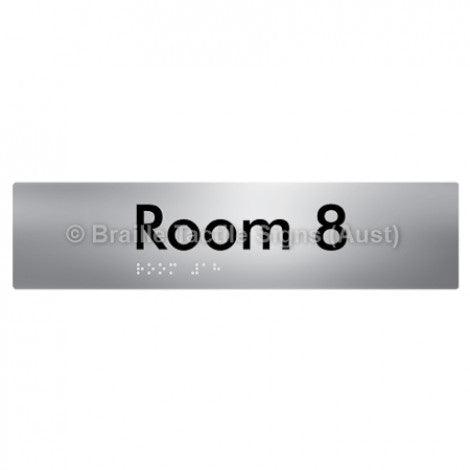 Braille Sign Room 8 - Braille Tactile Signs (Aust) - BTS248-08-aliS - Fully Custom Signs - Fast Shipping - High Quality - Australian Made &amp; Owned