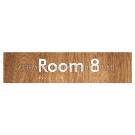 Braille Sign Room 8 - Braille Tactile Signs (Aust) - BTS248-08-wdg - Fully Custom Signs - Fast Shipping - High Quality - Australian Made &amp; Owned