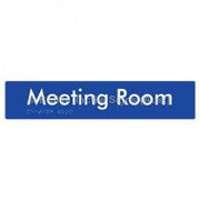 Braille Sign Meeting Room - Braille Tactile Signs (Aust) - BTS249-blu - Fully Custom Signs - Fast Shipping - High Quality - Australian Made &amp; Owned