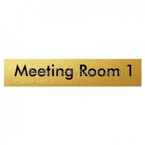 Braille Sign Meeting Room 1 - Braille Tactile Signs (Aust) - BTS249-01-aliG - Fully Custom Signs - Fast Shipping - High Quality - Australian Made &amp; Owned