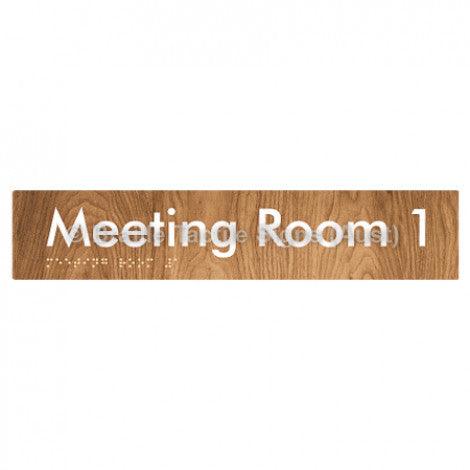 Braille Sign Meeting Room 1 - Braille Tactile Signs (Aust) - BTS249-01-wdg - Fully Custom Signs - Fast Shipping - High Quality - Australian Made &amp; Owned