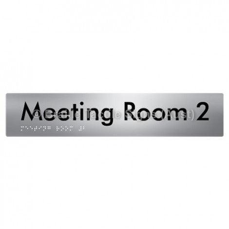 Braille Sign Meeting Room 2 - Braille Tactile Signs (Aust) - BTS249-02-aliS - Fully Custom Signs - Fast Shipping - High Quality - Australian Made &amp; Owned