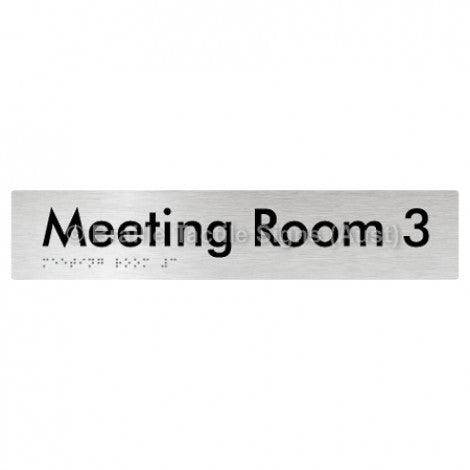 Braille Sign Meeting Room 3 - Braille Tactile Signs (Aust) - BTS249-03-aliB - Fully Custom Signs - Fast Shipping - High Quality - Australian Made &amp; Owned