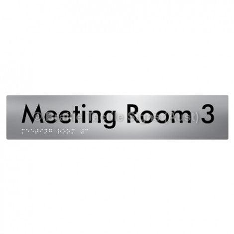 Braille Sign Meeting Room 3 - Braille Tactile Signs (Aust) - BTS249-03-aliS - Fully Custom Signs - Fast Shipping - High Quality - Australian Made &amp; Owned
