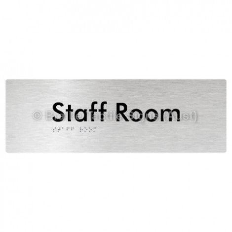 Braille Sign Staff Room - Braille Tactile Signs (Aust) - BTS251-aliB - Fully Custom Signs - Fast Shipping - High Quality - Australian Made &amp; Owned
