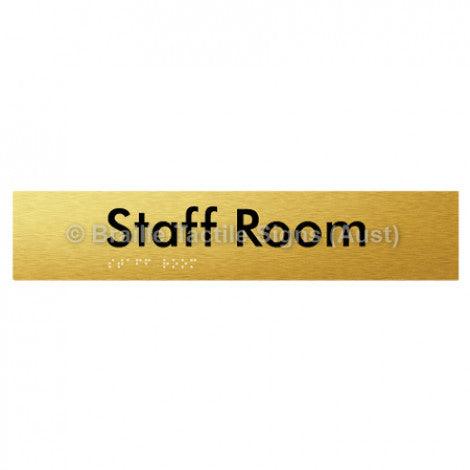 Braille Sign Staff Room - Braille Tactile Signs (Aust) - BTS251-aliG - Fully Custom Signs - Fast Shipping - High Quality - Australian Made &amp; Owned