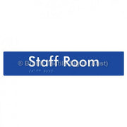 Braille Sign Staff Room - Braille Tactile Signs (Aust) - BTS251-blu - Fully Custom Signs - Fast Shipping - High Quality - Australian Made &amp; Owned