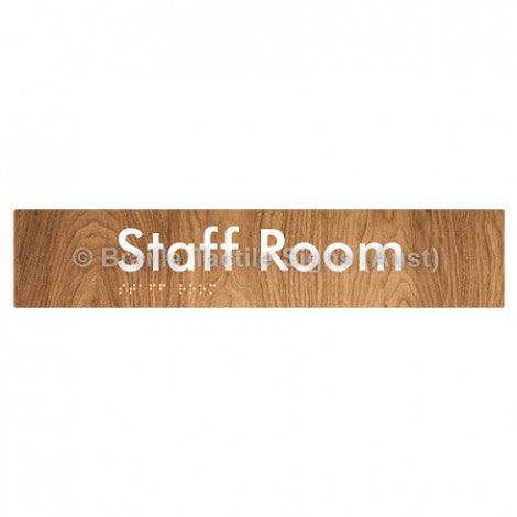Braille Sign Staff Room - Braille Tactile Signs (Aust) - BTS251-wdg - Fully Custom Signs - Fast Shipping - High Quality - Australian Made &amp; Owned