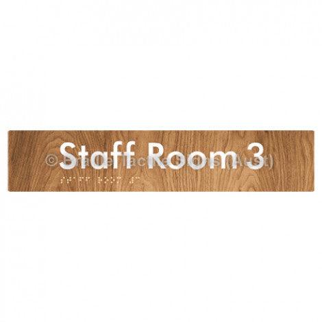 Braille Sign Staff Room 3 - Braille Tactile Signs (Aust) - BTS251-03-wdg - Fully Custom Signs - Fast Shipping - High Quality - Australian Made &amp; Owned