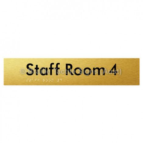 Braille Sign Staff Room 4 - Braille Tactile Signs (Aust) - BTS251-04-aliG - Fully Custom Signs - Fast Shipping - High Quality - Australian Made &amp; Owned