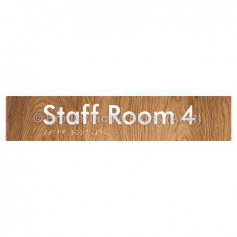 Braille Sign Staff Room 4 - Braille Tactile Signs (Aust) - BTS251-04-wdg - Fully Custom Signs - Fast Shipping - High Quality - Australian Made &amp; Owned