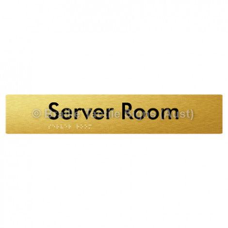 Braille Sign Server Room - Braille Tactile Signs (Aust) - BTS253-aliG - Fully Custom Signs - Fast Shipping - High Quality - Australian Made &amp; Owned