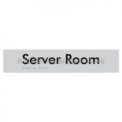Braille Sign Server Room - Braille Tactile Signs (Aust) - BTS253-slv - Fully Custom Signs - Fast Shipping - High Quality - Australian Made &amp; Owned
